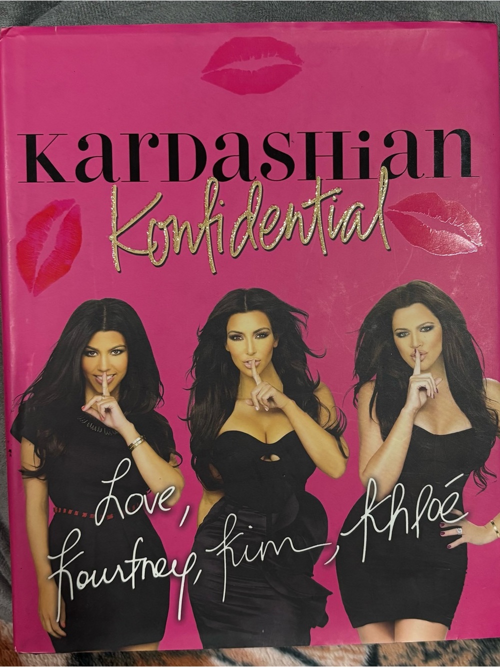 Kardashian Kollection Hot Pink & Black Konfidential Book Cover Art